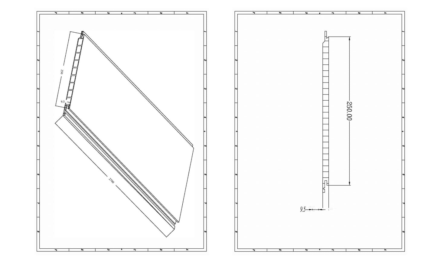 9.5mm Black Sparkle (Gloss) Classic Ceiling Panel
